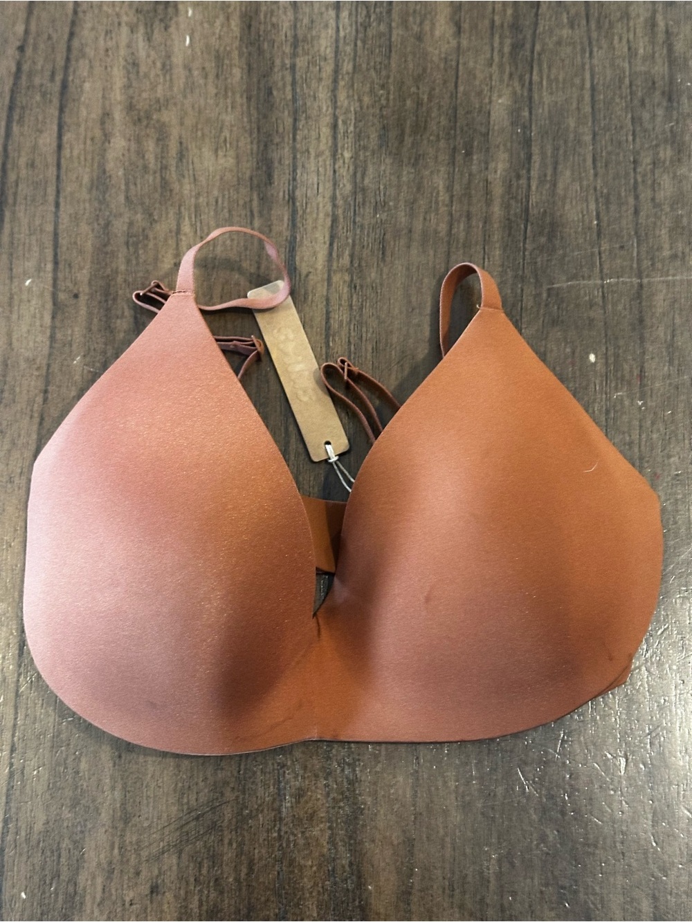 Skims Body Push Up Bra 32DD Bronze NWT Defect Spot Read